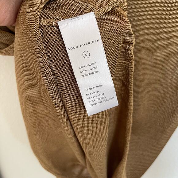 Good American Gold Tan Sheer Knit Bodysuit (Size 3/L) - Picture 9 of 11